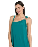 R & M Richards Plus Asymmetric Overlay Jumpsuit