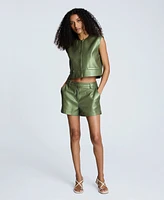 Kenneth Cole Women's Metallix Faux-Leather Shorts