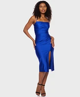 B Darlin Juniors' Ruched Midi Dress