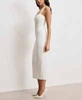 Good American Women's Crystal Sweetheart Midi Dress