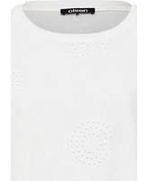 Olsen Women's Eyelet Embroidered T-Shirt