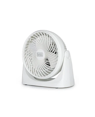 Black+Decker 7-Inch Small Self-Standing Adjustable Portable Fan with 3-Speed Settings, Portable Turbo Fan for Table and Desk with 90° Tilt Angle,