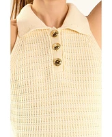 endless rose Women's Crochet Knit Midi Dress