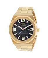 Invicta Men's 45783 Huracan Quartz 3 Hand Black Dial Watch