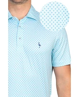 Tailorbyrd Men's Geo Floral Performance Polo
