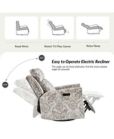 Alfons Swivel And Rocker Power Recliner With Headrest