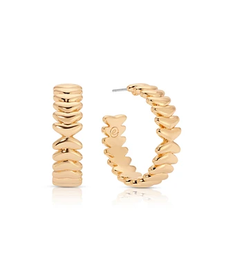 Ettika Medium Metal Moderna Hoops