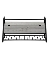 Storage Bench with Flip Top for Entryway Bedroom or Living Room Seating