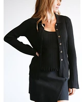 Able Women's Serena Rib-Knit Cardigan