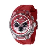 Invicta Men's 47349 S1 Rally Quartz Chronograph Black, Red, Metallic White Dial Watch