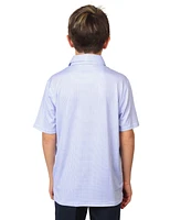 Tailorbyrd Boys Multi Dots Printed Performance Short Sleeve Polo