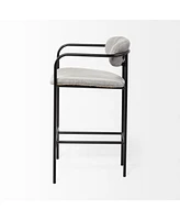 Upholstered And Metal Counter Height Bar Chair