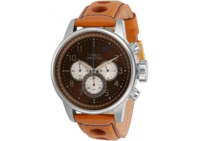 Invicta Men's 30916 S1 Rally Quartz Chronograph Brown, Antique Silver Dial Watch