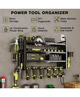 Hausource 4-Tier Power Tool Organizer Storage Rack - Slot6 & Charging Station