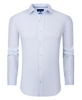 Dylan Park Men's Four Way Stretch Plaid Button Down Dress Shirt
