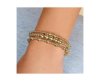 Gold Filled 3mm 5mm Alternating Bead Bracelet
