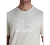 Karl Lagerfeld Paris Men's Choupette Square Logo T-Shirt