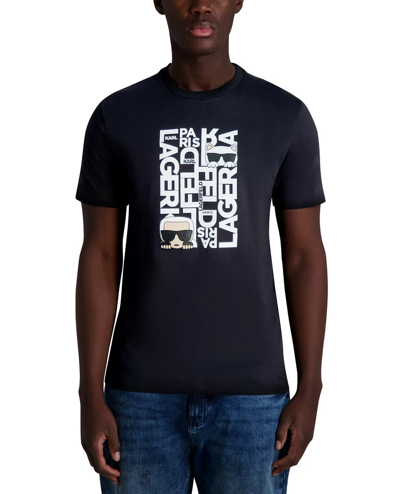 Karl Lagerfeld Paris Men's Choupette Logo Graphic T-Shirt