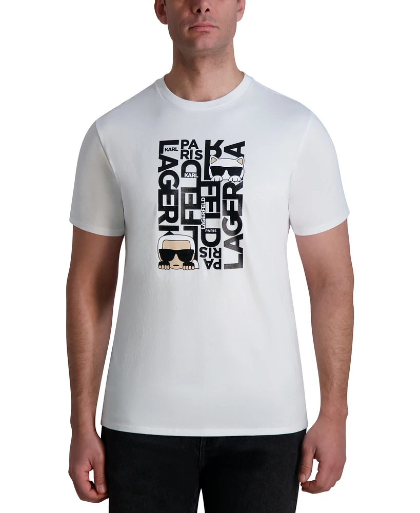 Karl Lagerfeld Paris Men's Choupette Logo Graphic T-Shirt