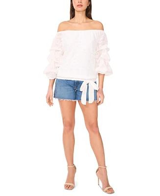 Vince Camuto Women's Off-The-Shoulder Tie-Hem Blouse