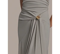 Donna Karan New York Women's Sleeveless Side-Tie Jersey Midi Dress