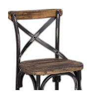 Modern Iron Bar Chair – Sleek Black Finish for Urban Loft Style