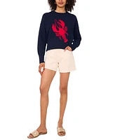 Vince Camuto Women's Cotton Lobster Crewneck Sweater