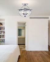 Home Accessories 15" Latona 3-Light Indoor Semi-Flush Mount Ceiling Light