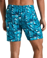 Original Penguin Men's Agave-Print Tile Swim Shorts