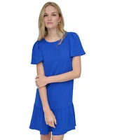 Dkny Flutter Hem Trapeze Dress