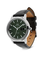 Daniel Wellington Men's Automatic Black Leather Watch