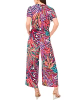 Vince Camuto Women's Printed V-Neck Wide-Leg Jumpsuit