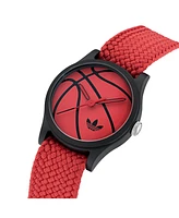 adidas Unisex Analog Red Nylon Watch, 39mm