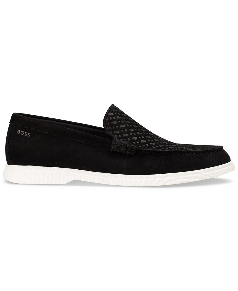 Boss by Hugo Men's Sienne Embossed Monogram Loafer
