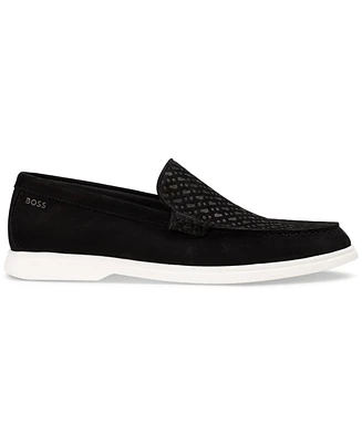 Boss by Hugo Men's Sienne Embossed Monogram Loafer