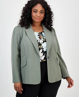 Kasper Plus One-Button Blazer