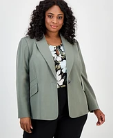 Kasper Plus One-Button Blazer