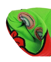Teenage Mutant Ninja Turtles Men's Tmnt Rolldown Raph Adult Mesh Eye Green Beanie