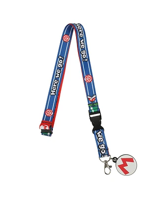 Officially Licensed Mario Lanyard with Pvc Rubber Charm