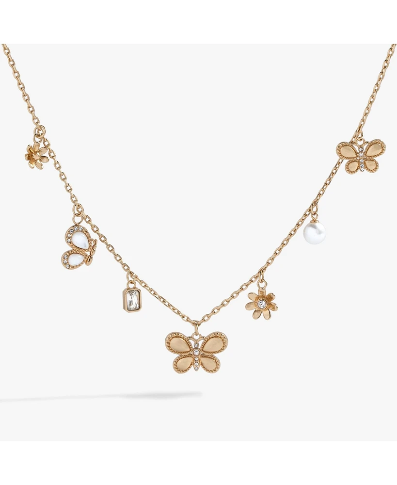 Puffy Butterfly Charm Necklace