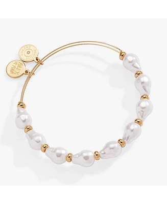 Baroque Pearl Beaded Bangle Bracelet
