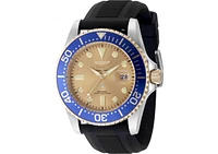Invicta Men's 48216 Pro Diver Quartz 3 Hand Gold Dial Watch