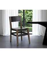 Metal and Wood Open Back Dining Chair for Industrial Style Seating