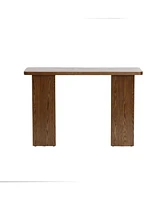 LuxenHome 46-Inch Wide Wood Console Table in Walnut Finish