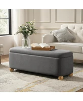 Felipe Storage Waterproof Bench with Solid Wood Legs