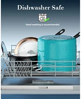 Cook N Home Nonstick Stockpot with Lid, 10.5 Quarts, Turquoise (2697)