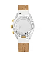 Abingdon Co. Women's Jordan Chronograph Multifunctional Champagne Leather Strap Watch, 40mm