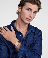 Daniel Wellington Men's Analog Brown Leather Watch, 32mm