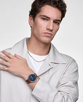 Daniel Wellington Men's Analog Brown Leather Watch, 40mm