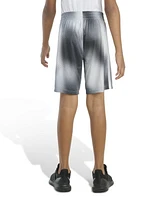 adidas Big Boys Elastic Waistband Motion Gradient Printed 3-Stripe Shorts